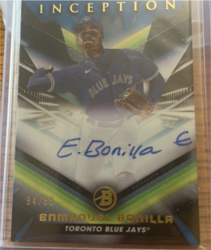 2023 Bowman Inception #BPA-EB Enmanuel Bonilla — front
