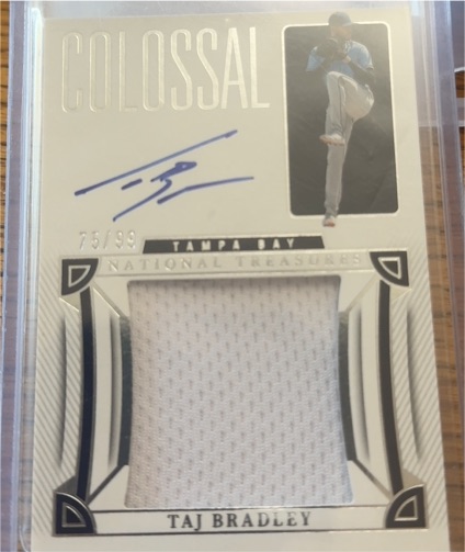 2023 Panini National Treasures #CMS-TB Taj Bradley Colossal Patch Auto — front