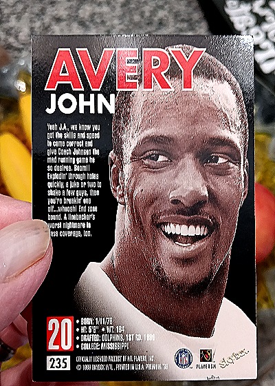 1993 Select #235 John Avery — back