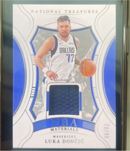 2024-25 Panini National Treasures NBA Materials #NBA Materials Luka Dončić — front