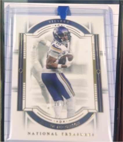 2023 Panini National Treasures #12 Adam Thielen Gold #/35 — front