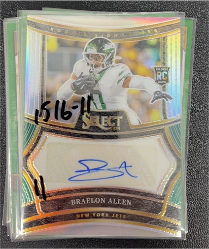 2024 Panini Select #RSP-BAN Braelon Allen Rookie Signatures Prizm #/399 — front