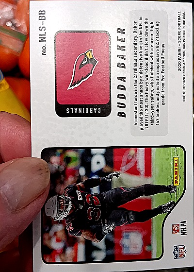 2020 Score Next Level Stats #NLS-BB Budda Baker — back