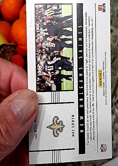 2020 Panini Score Huddle Up #HDL-NO New Orleans Saints — back