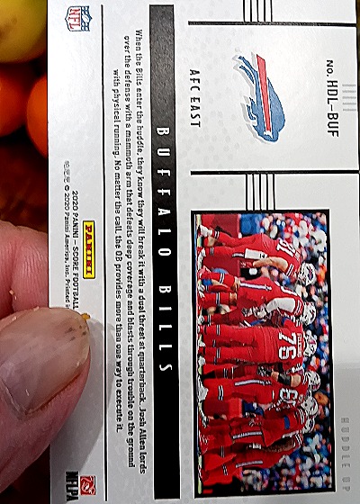 2020 Score #HDL-BUF Buffalo Bills Huddle Up — back