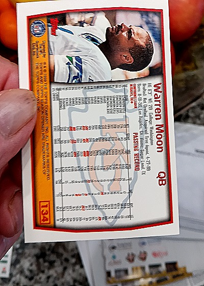 1999 Topps Season Opener #134 Warren Moon — back