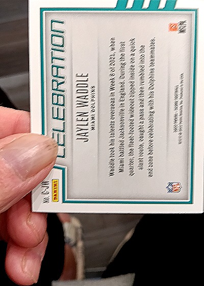 2022 Panini Score Celebration #C-JW Jaylen Waddle — back