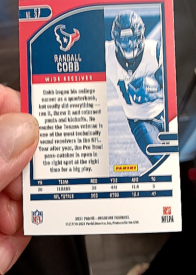 2021 Panini Absolute Football #57 Randall Cobb — back