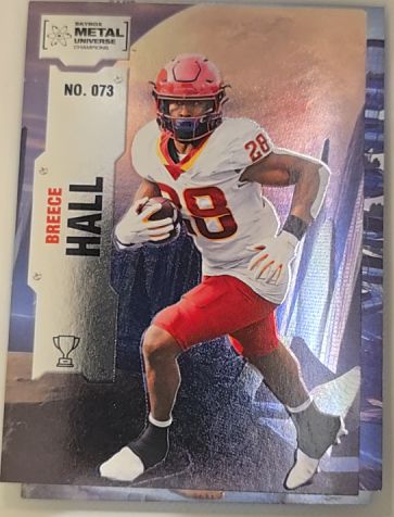 2022 Skybox Metal Universe Champions #073 Breece Hall — front