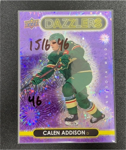 2021-22 Upper Deck Series 2 Dazzlers #DZ-46 Calen Addison — front