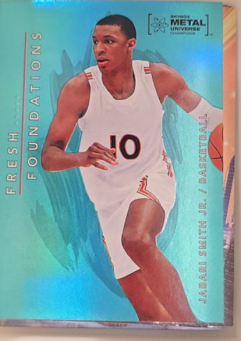 2022 Skybox Metal Universe Champions #FF1 Jabari Smith Fresh Foundations — front