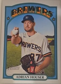 2021 Topps Heritage #583 Adrian Houser — front