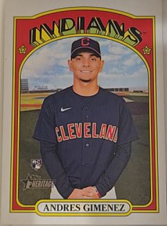 2021 Topps Heritage #569 Andres Gimenez — front
