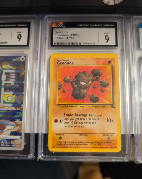 1999 Pokémon Fossil #47 Geodude — front