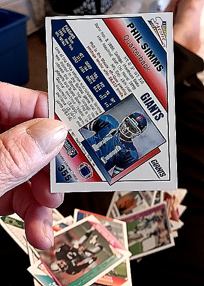 1991 Pacific #355 Phil Simms — back