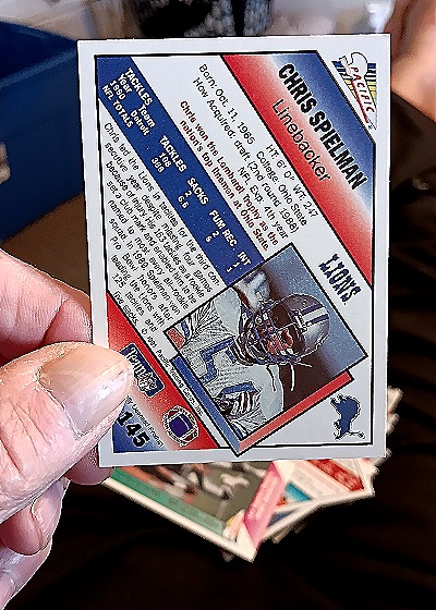 1991 Pacific #145 Chris Spielman — back