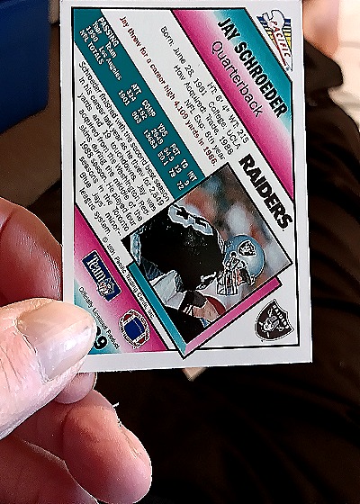 1991 Pacific #285 Jay Schroeder — back