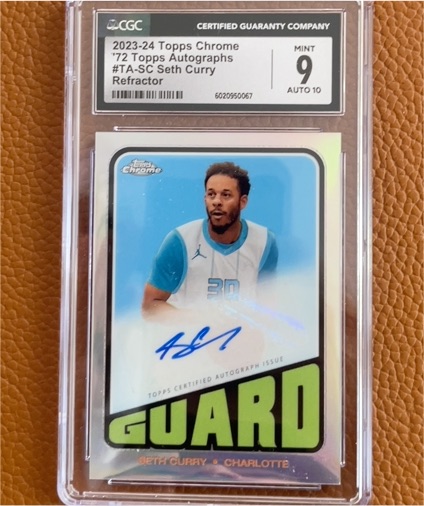 2023-24 Topps Chrome 1972 Topps Autographs #TA-SC Seth Curry — front