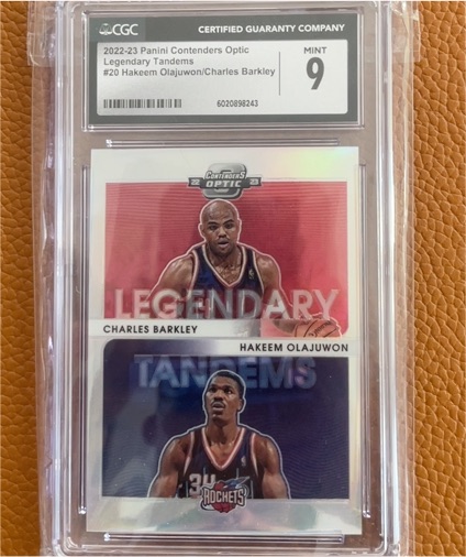 2022-23 Panini Contenders Optic #20 Hakeem Olajuwon/Charles Barkley Legendary Tandems — front