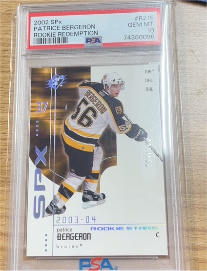 2002 SPx #R215 Patrice Bergeron Rookie Redemption — front