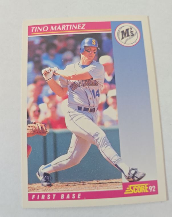 1992 Score #596 Tino Martinez — front