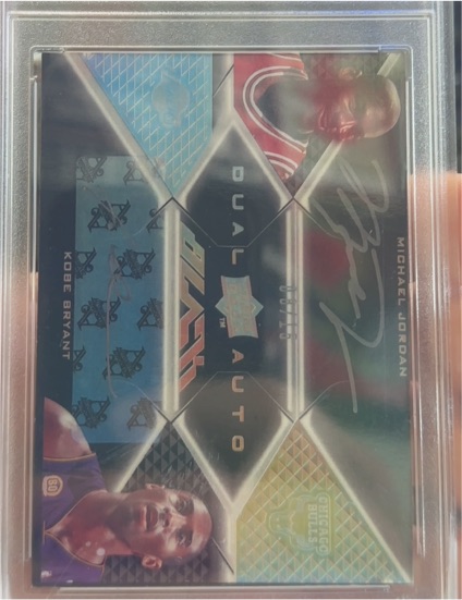 2008 Upper Deck Black Dual Auto Michael Jordan & Kobe Bryant — front