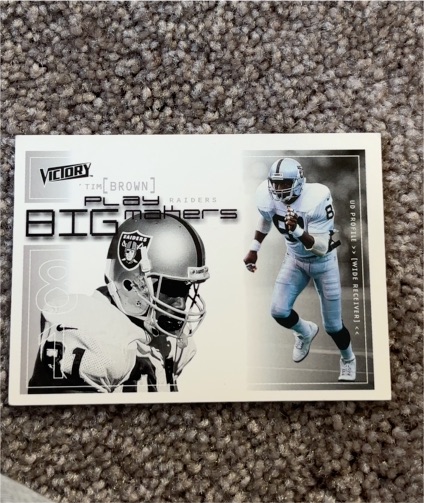 2000 Upper Deck Victory #259 Tim Brown Oakland Raiders Play Makers — front