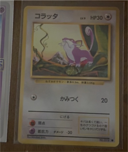 1996 Pokémon #019 Rattata — front