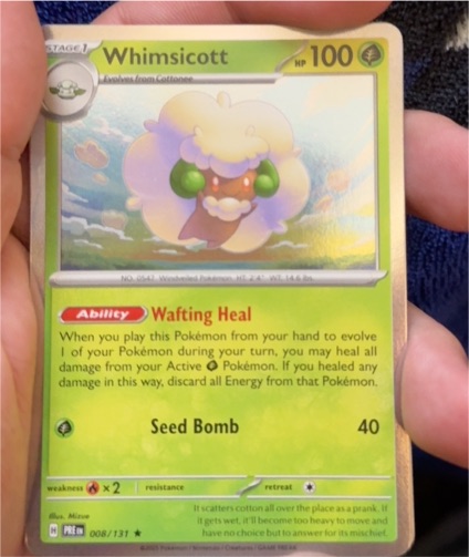 2025 Pokémon TCG Prismatic Evolutions #008 Whimsicott — front