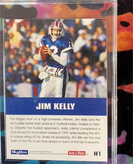 1992 SkyBox #H1 Jim Kelly — front