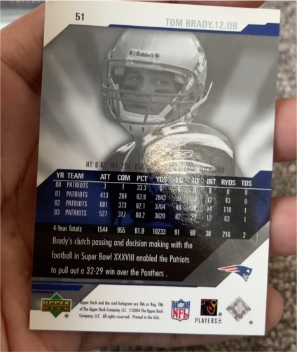 2004 Upper Deck Pro Sigs #51 Tom Brady — front