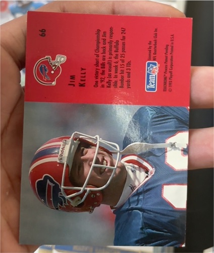 1990 Pro Set #66 Jim Kelly — front