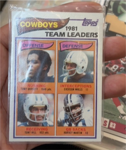 1982 Topps #307 Tony Dorsett, Everson Walls, Harvey Martin, Tony Hill Dallas Cowboys Team Leaders — front
