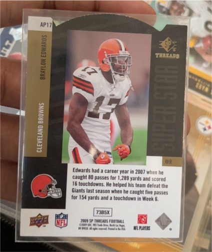 2009 Upper Deck SP Threads #AP17 Braylon Edwards — front