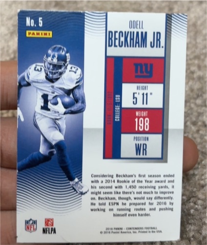 2017 Panini Contenders #81 Odell Beckham Jr. — front