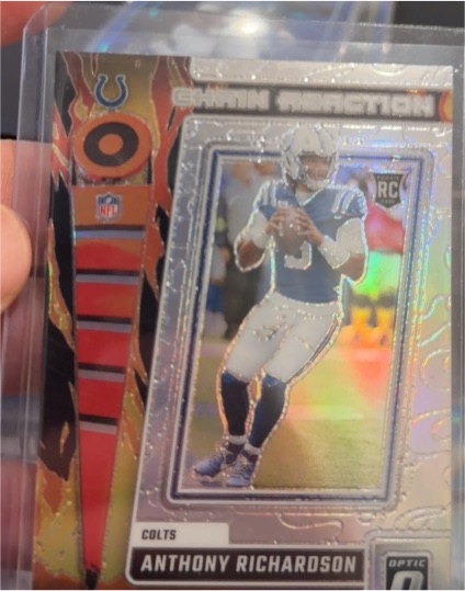 2023 Donruss Optic #CR-AN Anthony Richardson Chain Reaction — front