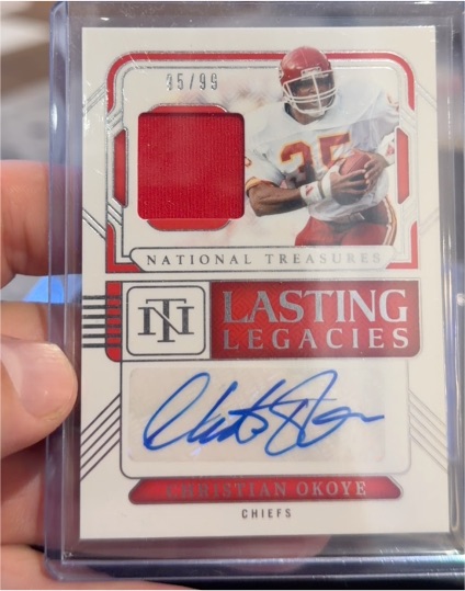 2024 Panini National Treasures Lasting Legacies #LL-COE Christian Okoye — front