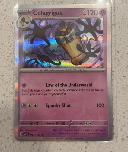 2024 Pokémon Scarlet & Violet: Surging Sparks #083 Cofagrigus — front