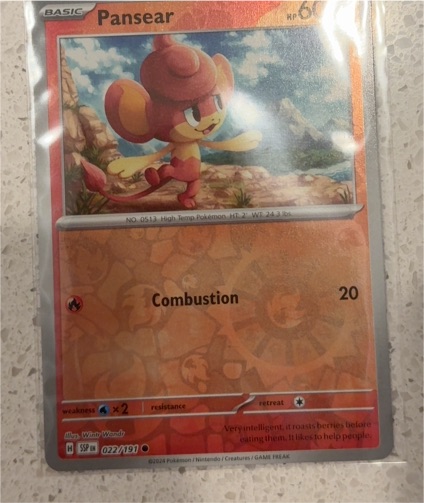 2024 Pokémon SV08: Surging Sparks #022 Pansear — front