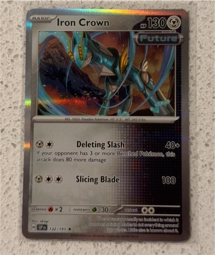 2024 Pokémon SV08: Surging Sparks #132 Iron Crown — front