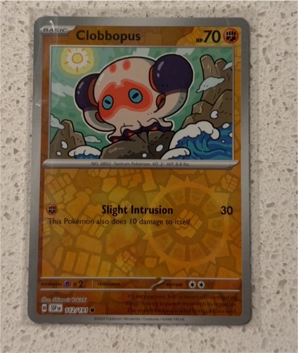 2024 Pokemon Scarlet & Violet Surging Sparks #112 Clobbopus — front