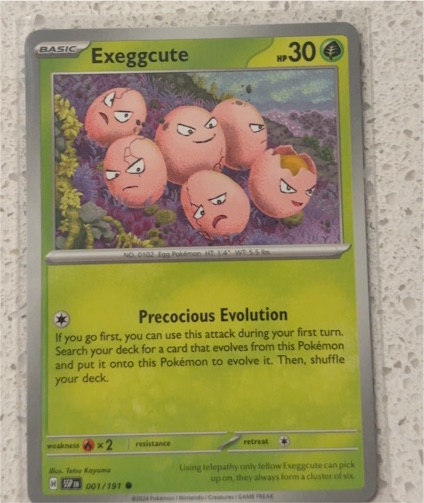 2024 Pokémon SV08: Surging Sparks #001 Exeggcute — front