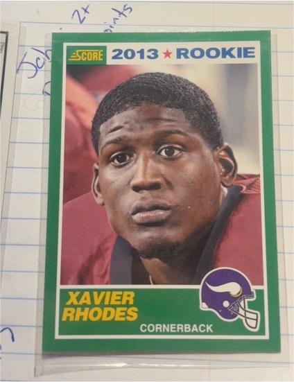2013 Score #437 Xavier Rhodes Rookie — front