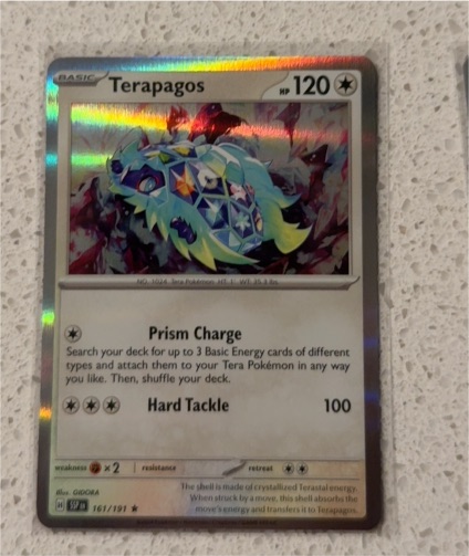 2023 Pokémon SV08: Surging Sparks #161 Terapagos — front