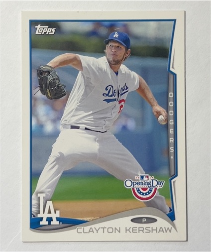 2023 Topps Opening Day Dodgers Clayton Kershaw — front