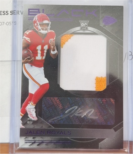 2025 Panini Black #RKPA-JRS Jalen Royals — front