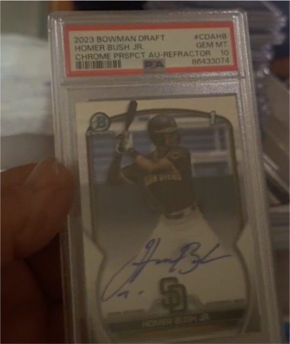 2023 Bowman Draft #CDAH8 Homer Bush Jr. — front