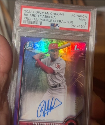 2022 Bowman Chrome #CPA-RC Ricardo Cabrera — front