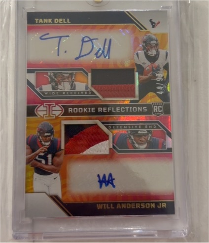 2023 Panini Illusions Rookie Reflections Dual Patch Auto Tank Dell / Will Anderson Jr — front