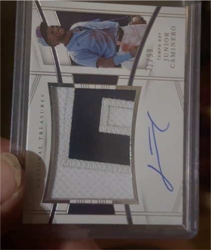 2023 Panini National Treasures #11 Junior Caminero — front
